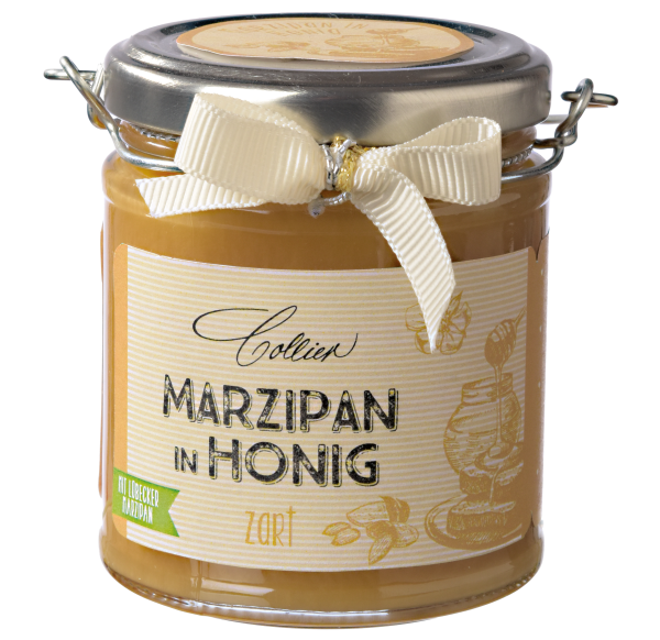 Marzipan in Honig 250 g. Glas